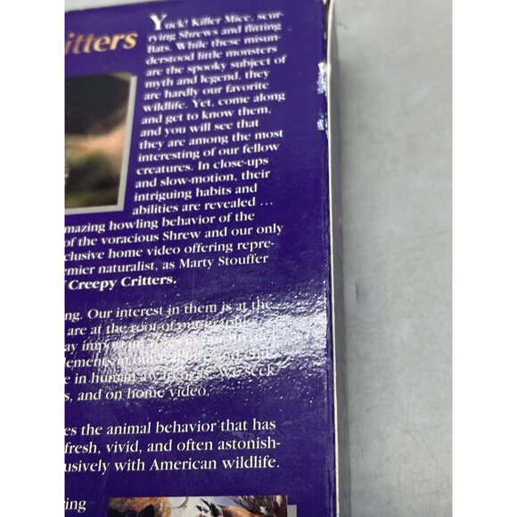 vintage Marty Stouffer's Wild America Creepy Critters VHS tape 1993 English READ - Picture 3 of 3